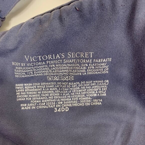 Victoria’s Secret Perfect Shape Bra in Light Purple - Size 34DD - Picture 5 of 6